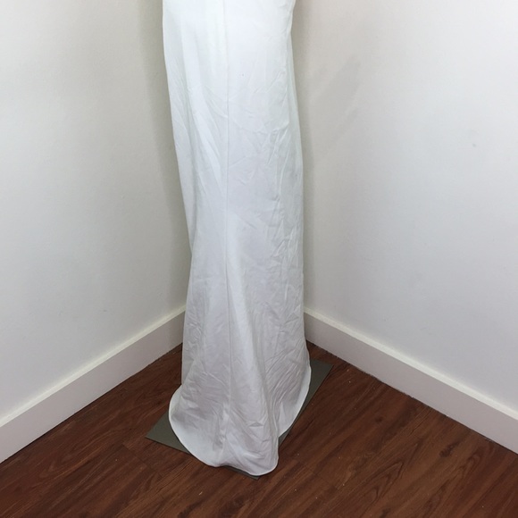 Eliza J White Halter Wedding Dress - Picture 6 of 8
